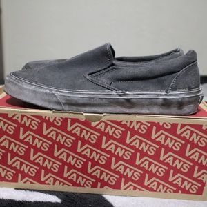 Vans Slip On Acid Wash Black Shoes